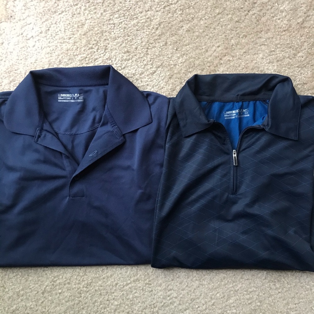 Lot of 2 Nike Golf Dry Fit Polos